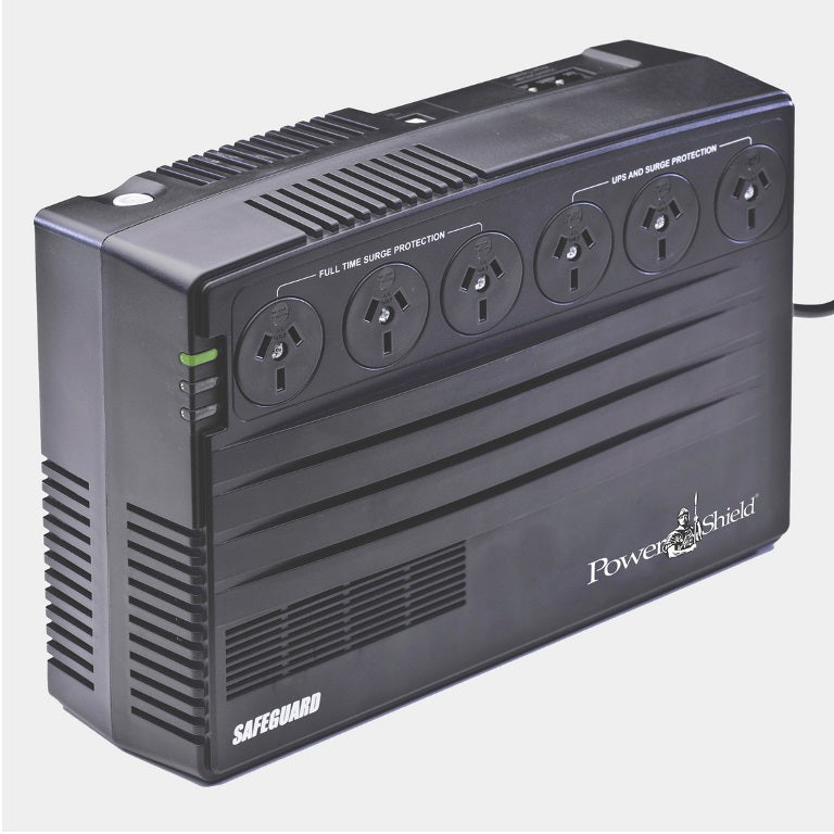 PowerShield SafeGuard 750VA/450W Line Interactive UPS, AVR, surge protection, 6 AUS sockets, wall mountable, 2-year warranty, PSG750