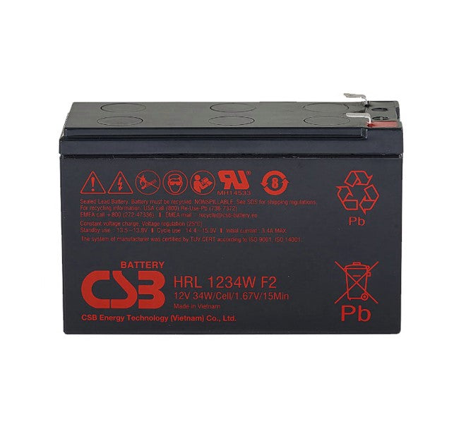 PowerShield 12V 9AH Battery, 10 Year Design Life, compatible with all PowerShield UPS models, long-lasting power source, PSB12-9-10YR