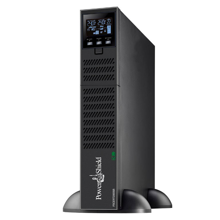 PowerShield Centurion RT 2000VA/1800W Short Base - 10Amp, True Online Double Conversion Rack/Tower UPS, 3 AUS sockets, 10A, C13 x 5, 2-year warranty, PSCERT2000SB