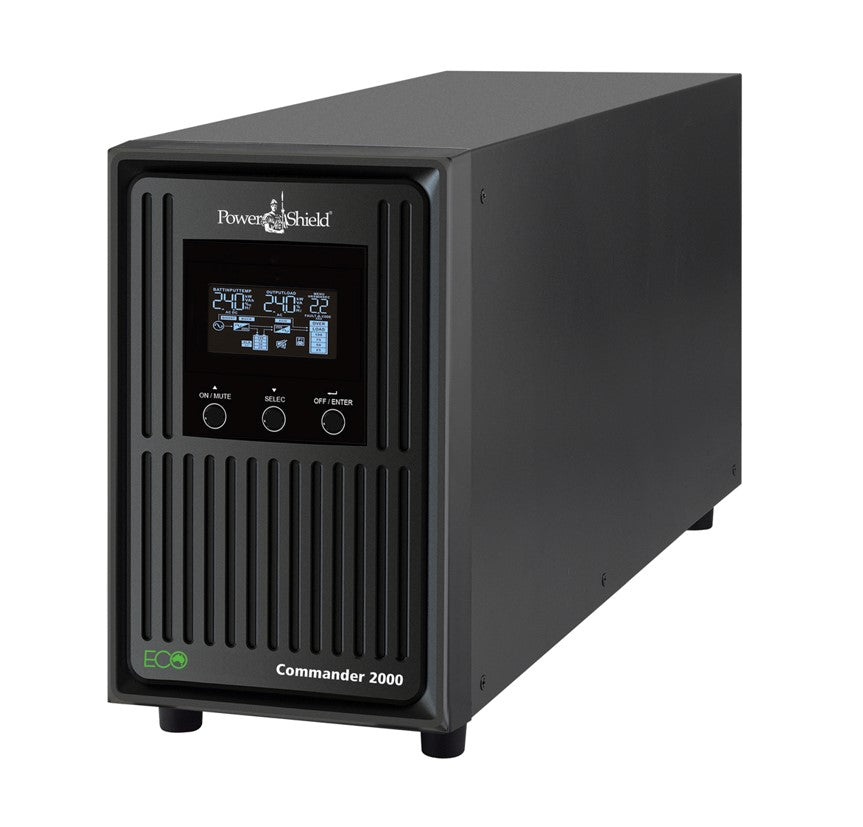 PowerShield Commander 2000VA/1800W - 10Amp, Line Interactive Pure Sine Wave Tower UPS with AVR, 2 AUS sockets, 10A, C13 x 3, 2-year warranty, PSCM2000