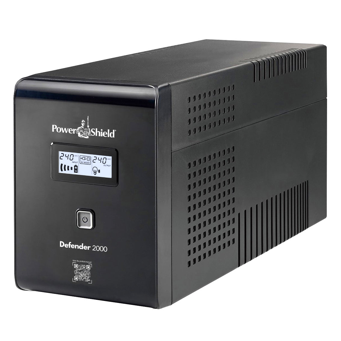 PowerShield Defender 2000VA/1200W UPS, AVR, LCD display, 6 AUS sockets, user-replaceable batteries, 2-year warranty, PSD2000