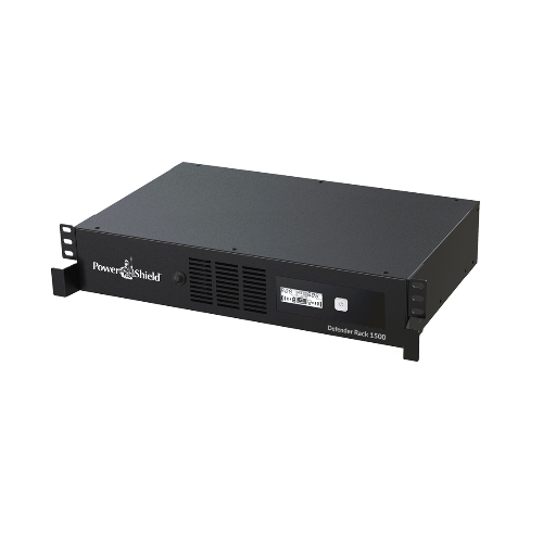 PowerShield Defender RackMount 1500VA/900W, 2RU Shallow depth UPS, 5 AUS sockets, 2 x 10 Amp IEC, user-replaceable batteries, 2-year warranty, PSDR1500