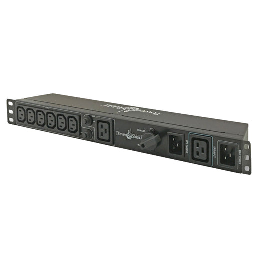 PowerShield Rack Mount Bypass Switch Plus Hot Swap PDU for 3kVA, 1U, 15Amp Input, facilitates safe maintenance procedures, PSMBS3K