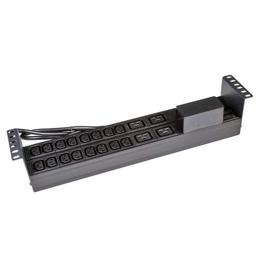 PowerShield Horizontal PDU with IEC C20 Input, 16 x C13, 4 x C19 outlets, provides reliable power distribution for horizontal installations, RPR-IEC-16A20H