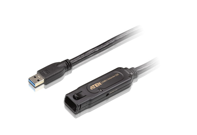 Aten USB 3.1 Gen 1 10m Extender Cable with AC Adapter, support 5 Gbps data-rate, daisy-chain up to 50m, unique locker head design, UE3310-AT-U