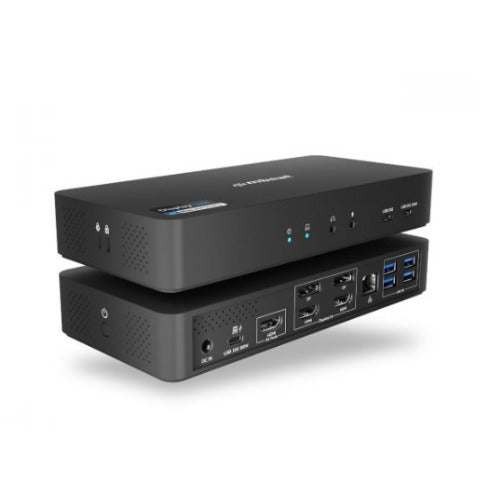 mbeat mbeat USB-C Triple 4K Display Docking Station Triple 4K@60Hz 1 x HDMI 2.0 Host Port: 1 x USB-C 10Gbps 2 x USB-C 10Gbps 4 x USB-A 5Gbps, MB-DOCK-HDL18
