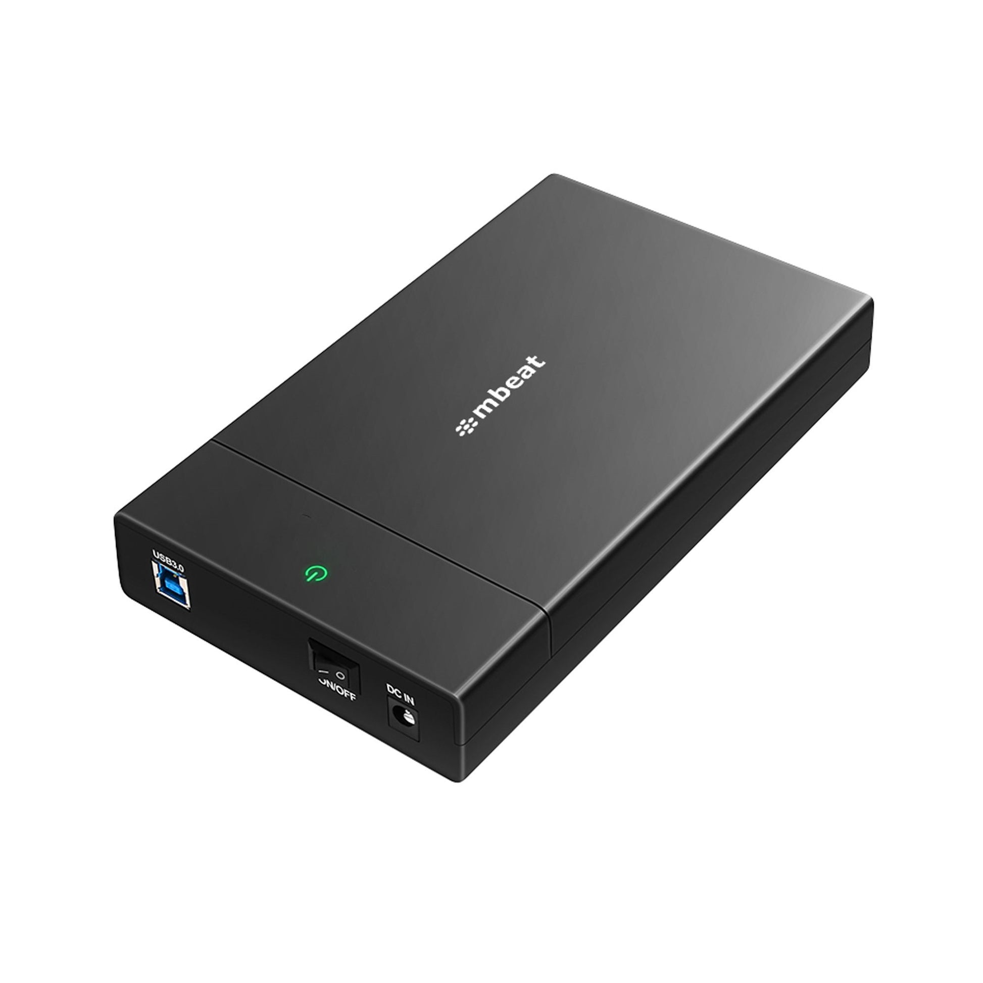 mbeat C1 Tool-Free USB 3.0 3.5' & 2.5' SATA HDD Enclosure - Black Data Speed: Maximum up to 5Gbp Product Weight: 121g DC Power: +12V/2A Power Supply, MB-HDD-35C1K