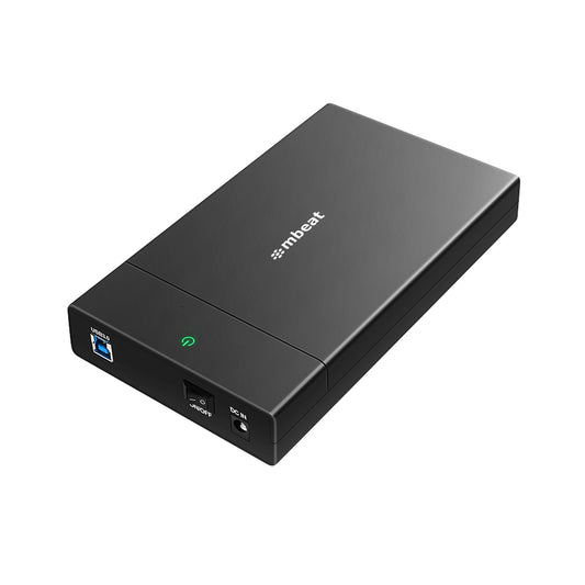 mbeat C1 Tool-Free USB 3.0 3.5' & 2.5' SATA HDD Enclosure - Black Data Speed: Maximum up to 5Gbp Product Weight: 121g DC Power: +12V/2A Power Supply, MB-HDD-35C1K
