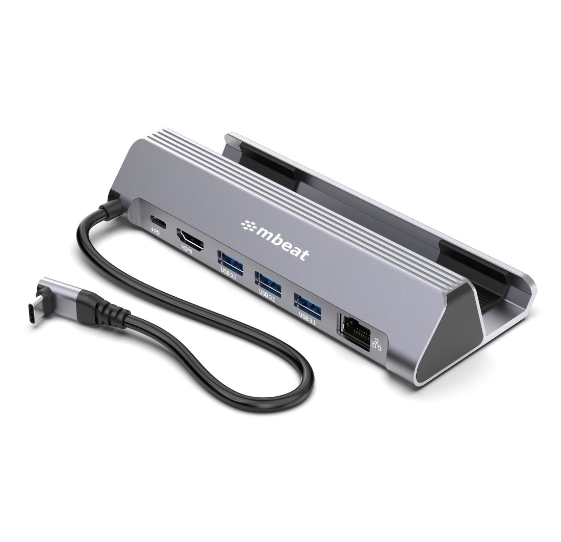 mbeatÂ® USB-C Gaming Dock for Steam Deck & ROG Ally 100W PD pass-through 4K@60Hz (3840 Ã— 2160) Gigabit Ethernet up to 10/100/1000Mbps  5Gbps data