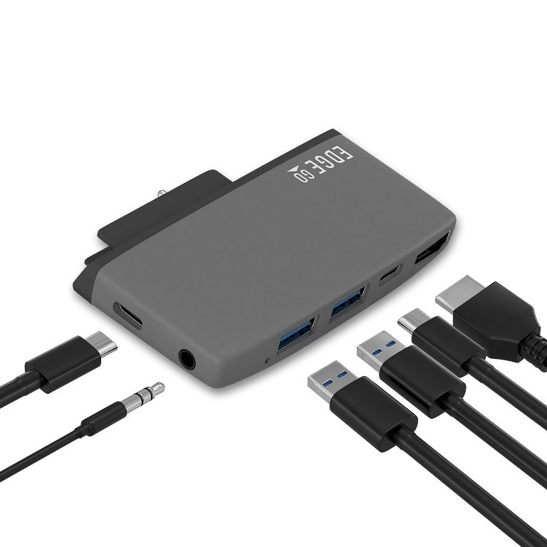 MBEAT (LS) mbeat Edge Go Multifunction USB- C Hub for Microsoft Surface Go （USB 3.0 Data x 2, USB-C Data x 1, HDMI, 3.5mm Audio, USB-C PD pass through, MB-EGE-G59GRY