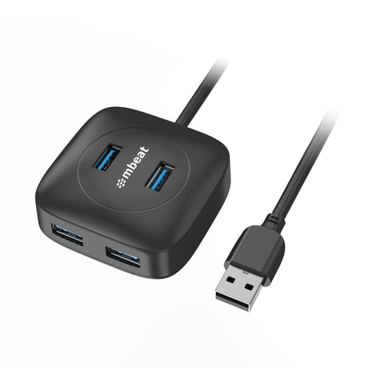 mbeat 4-Port USB 3.0 Hub - High Speed Data Transfer speed: Up to 5Gbps Compatible with USB 2.0/3.0 devices Product Weight: 95g, MB-U3H-01K