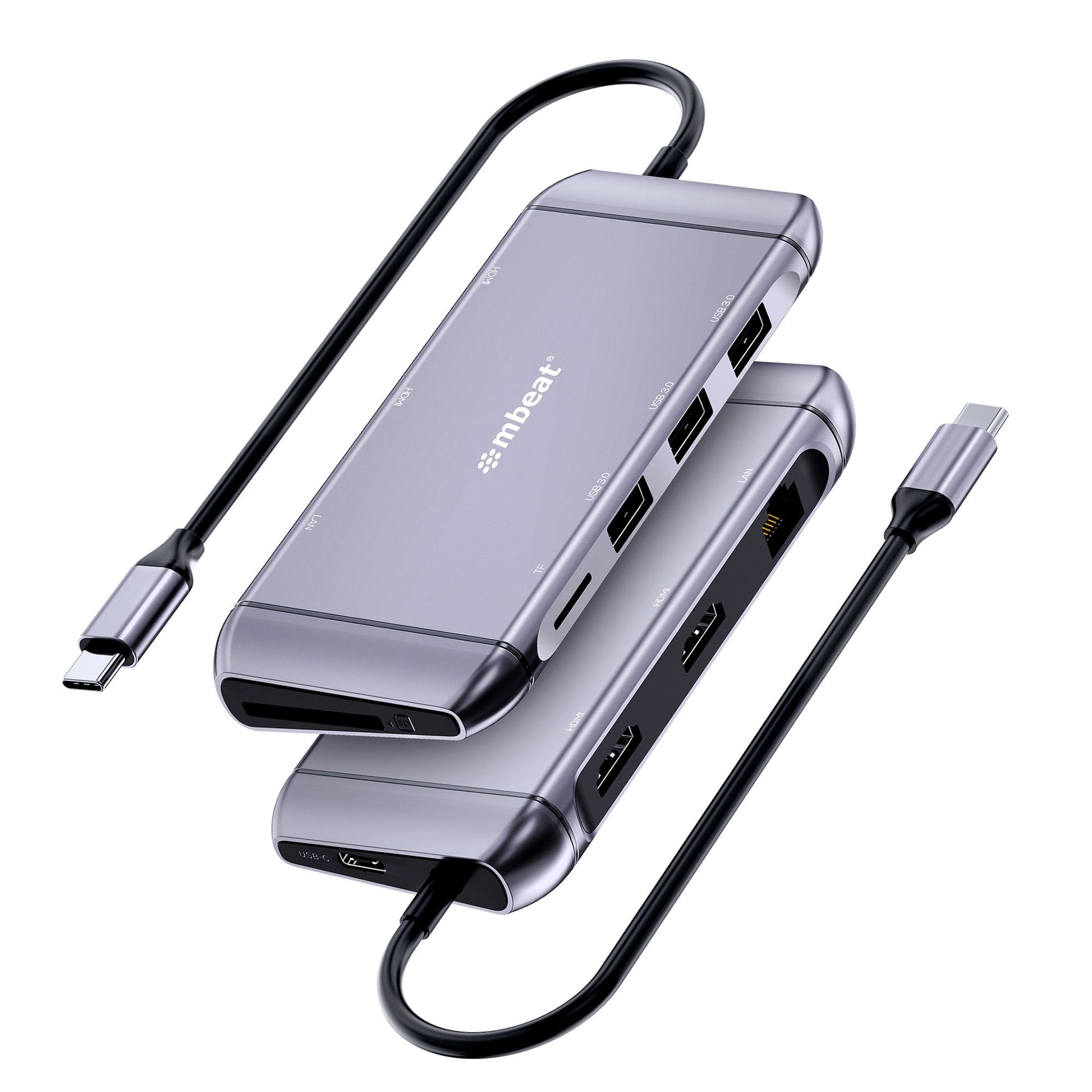 mbeat Elite X11 Dual Display Docking Station - 2x 4K HDMI, 1xUSB-C Power Delivery 100W, 3xUSB 3.0, MicroSD/SD Card, 1x RJ45, MB-UCD-X11