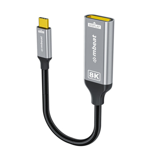 MBEAT (LS) mbeat Tough Link 8K USB-C to DP Adapter - Space Grey USB-C (male) to DisplayPort (female) Up to 32.4Gbps, MB-XAD-8KCDP
