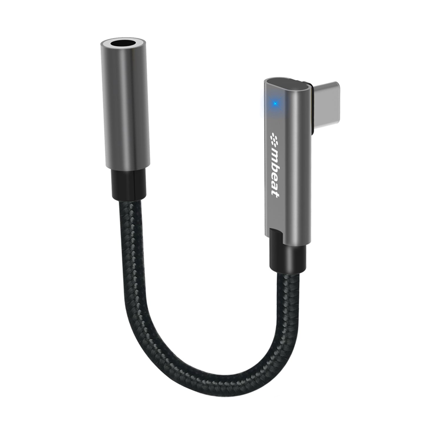 mbeat Elite USB-C to 3.5mm Audio Adapter - Add Headphone Audio Jack to USB-C Computers, Laptops, Notebooks, Tablets, Smartphones - Space Grey, MB-XAD-C35AUX