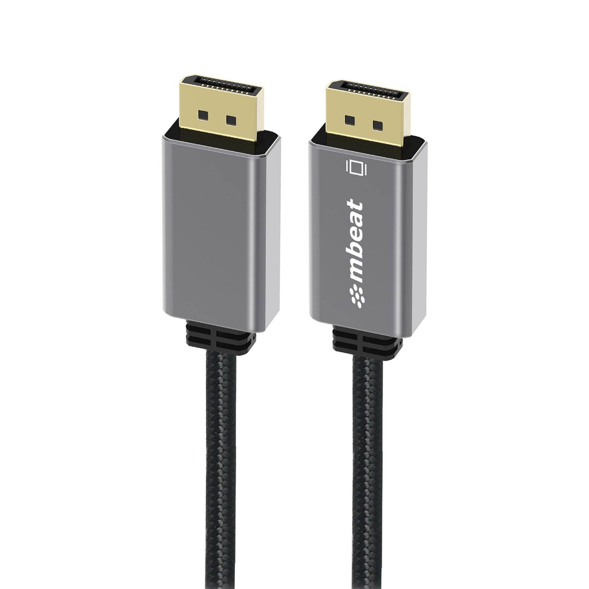 mbeat Tough Link 1.8m Display Port Cable v1.4 - Connects Computer, Laptop to HDTV, Monitor, Gaming Console, Supports 8K@60Hz (7680x4320) -Space Grey, MB-XCB-DP18