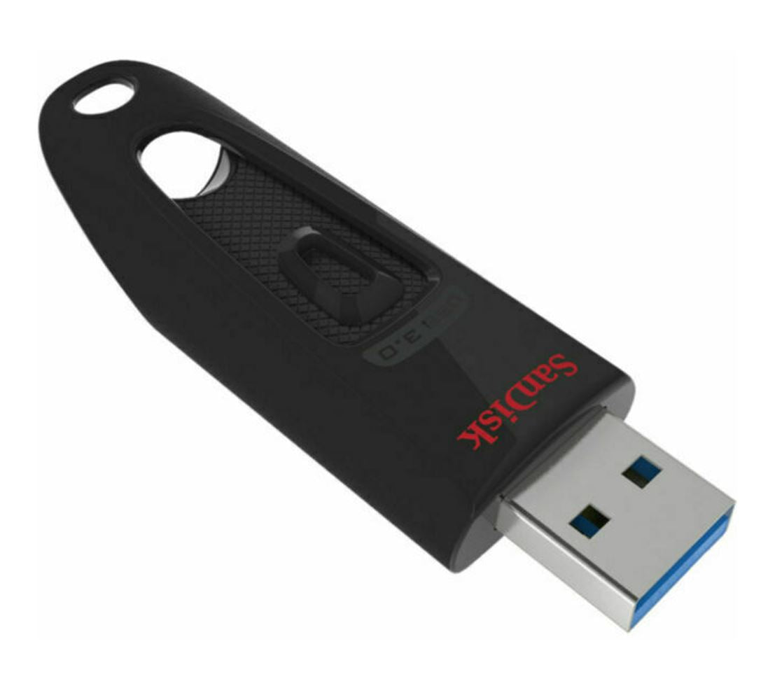 SanDisk Ultra 64GB USB3.0 Flash Drive ~130MB/s Memory Stick Thumb Key Lightweight SecureAccess Password-Protected Retail 5yr Black, SDCZ48-064G-U46