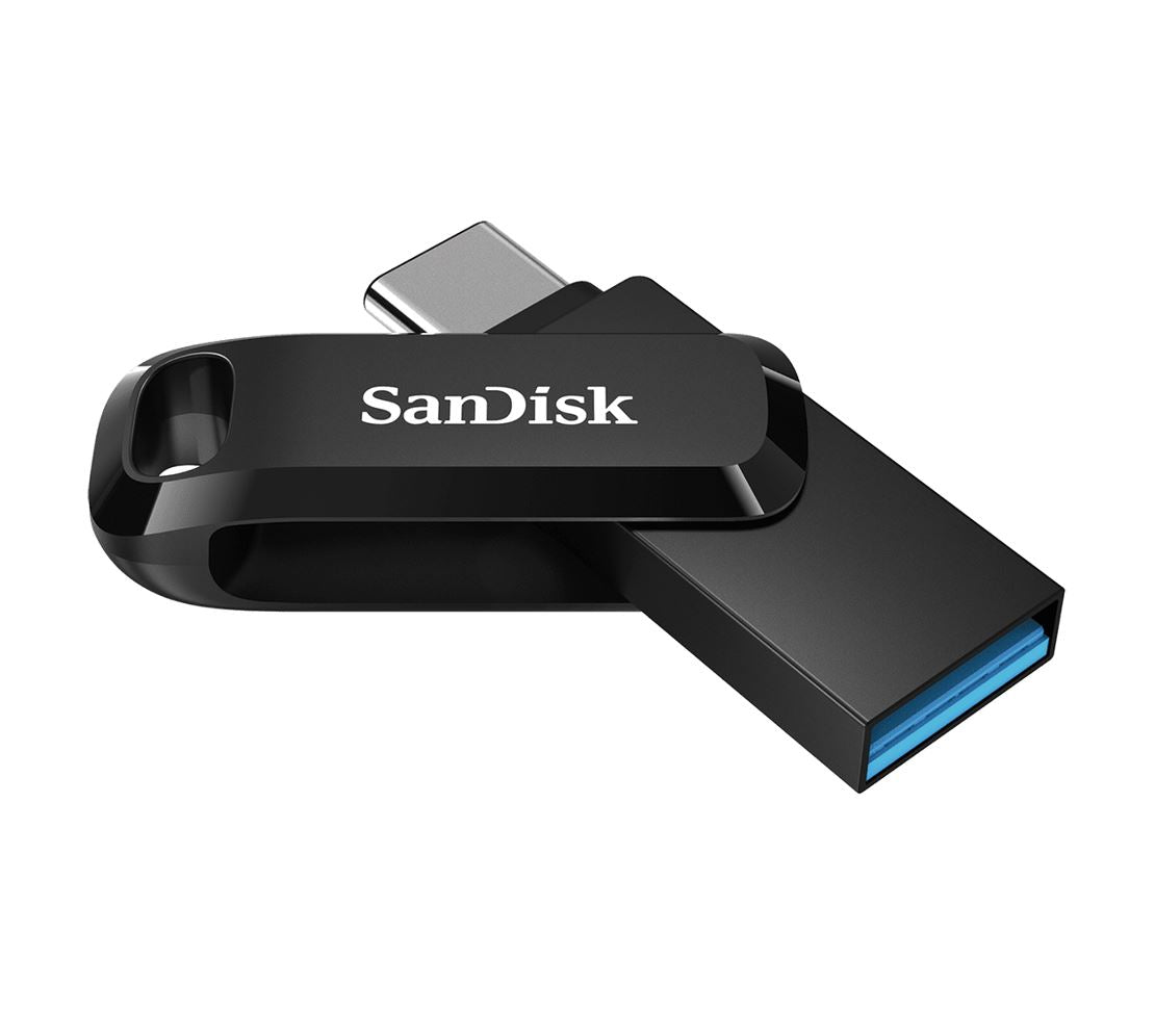 SanDisk 32GB Ultra Dual Drive Go 2-in-1 USB-C & USB-A Flash Drive Memory Stick 150MB/s USB3.1 Type-C Swivel for Android Smartphones Tablets Macs PCs, SDDDC3-032G-G46
