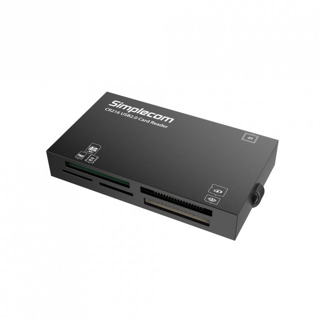 Simplecom CR216 USB 2.0 All in One Memory Card Reader 6 Slot for MS M2 CF XD Micro SD HC SDXC Black, CR216-BLACK