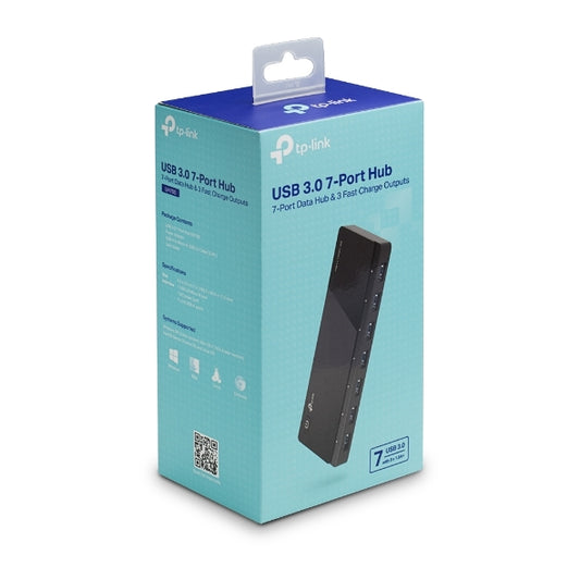 TP-Link UH700 7 Ports USB3 Hub Desktop 2.5A Power Adapter, transfer speeds of up to 5Gbps, 10 times faster than standard USB 2.0