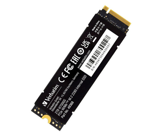 Verbatim 2TB Vi7000 PCIe Gen4 NVMe M.2 2280 Internal SSD 7000MB/s Read 6500MB/s Write, 2-year Limited Warranty, 49368