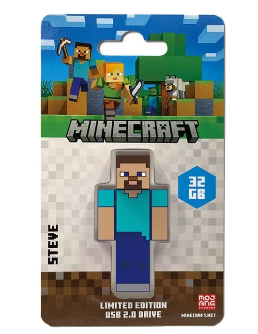 Verbatim Minecraft Steve - Collector's Edition USB Flash Drive - 32GB - Steve. Retail Pack - Minecraft Movie 2025, 66978