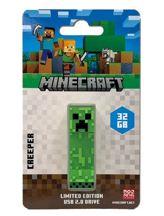 Verbatim Minecraft Creeper - Collector's Edition USB Flash Drive - 32GB - Creeper. Retail Pack - Minecraft Movie 2025, 66979
