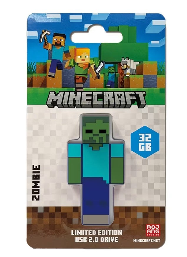 Verbatim Minecraft Zombie - Collector's Edition USB Flash Drive - 32GB - Zombie - Retail, 66981