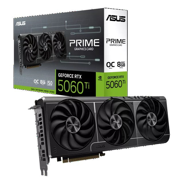 ASUS nVidia GeForce PRIME RTX 5060 Ti 8GB GDDR7 OC Edition, 4608CUDA ,2647MHz, 8GBGDDR7, 28Gbps, 128bit, PCIe5.0, 7680x4320, HDMI2.1b, DP2.1b, PRIME-RTX5060TI-O8G