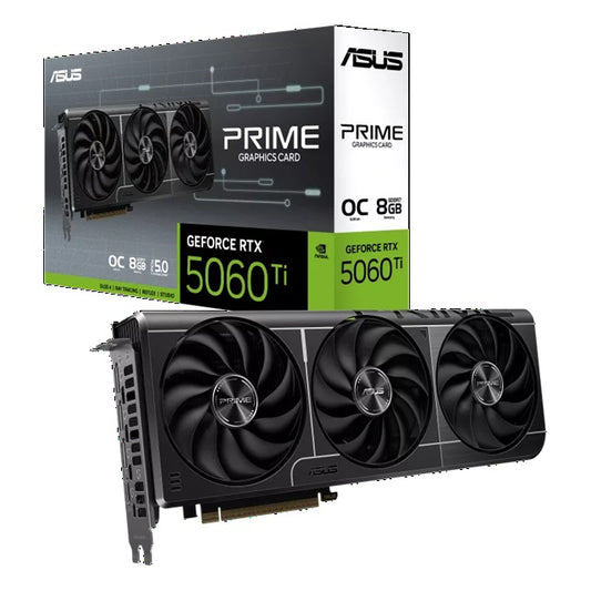 ASUS nVidia GeForce PRIME RTX 5060 Ti 8GB GDDR7 OC Edition, 4608CUDA ,2647MHz, 8GBGDDR7, 28Gbps, 128bit, PCIe5.0, 7680x4320, HDMI2.1b, DP2.1b, PRIME-RTX5060TI-O8G