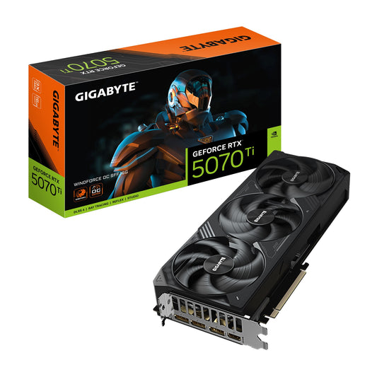 Gigabyte GeForce RTX 5070 Ti WINDFORCE OC SFF 16G, 2497 MHz, CUDA 8960, 28 Gbps, GDDR7, 256 bit, PCI-E 5.0, PSU 750W,DisplayPort 2.1b HDMI 2.1b x1, GV-N507TWF3OC-16GD