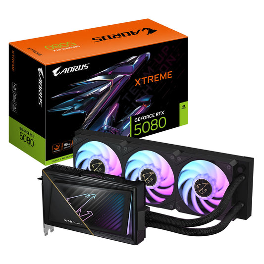 Gigabyte AORUS GeForce RTX 5080 XTREME WATERFORCE 16G, 2805 MHz, CUDA 10752, 30 Gbps, GDDR7, 256 bit, PCI-E 5.0, PSU 850W, HDMI 2.1b x1, GV-N5080AORUSX W-16GD