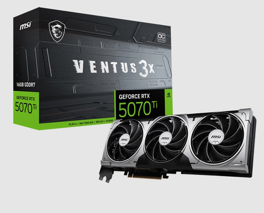 MSI nVidia GeForce RTX 5070 Ti 16G VENTUS 3X OC,PCI Express Gen 5, Boost: 2482 MHz, CUDA 8960 Units, 16GB GDDR7, HDMI x 1