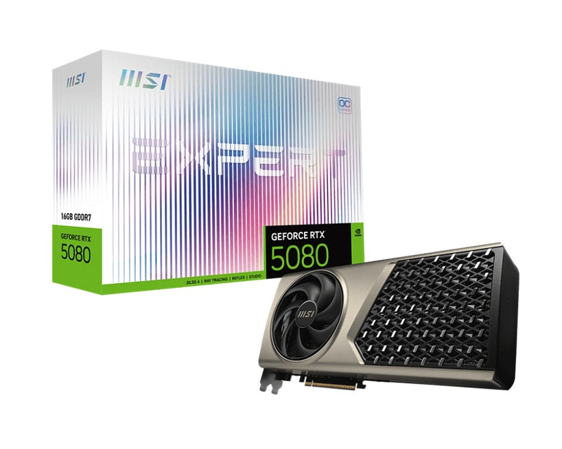 MSI nVidia GeForce RTX 5080 16G EXPERT OC, Boost: 2640 MHz, CUDA 10752 Units, 16GB GDDR7, HDMI x 1