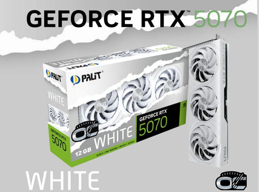 PALIT RTX5070 WHITE OC 12GB GDDR7 192bit 3-DP HDMI NE75070U19K0-GB2050W, NE75070U19K9-GB2050W