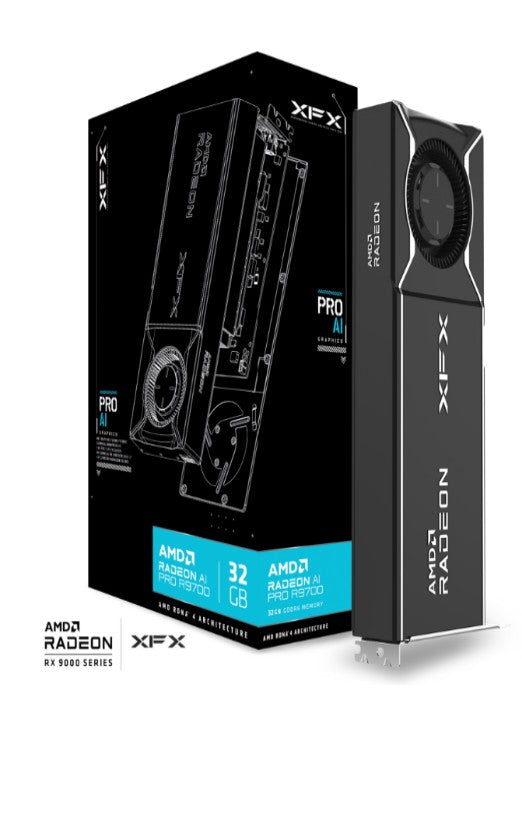 XFX AMD Radeon AI Pro R9700 Blower 32GB GDDR6 4xDP, AMD RDNA 4 (RX-97XPROAIY)