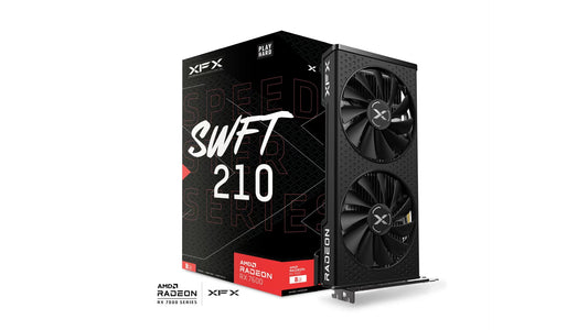 XFX Speedster SWFT210 AMD Radeon RX 7600 Core Gaming Graphics Card with 8GB GDDR6 HDMI 3xDP, AMD RDNA 3 (RX-76PSWFTFY)