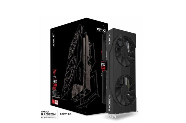 XFX Swift AMD Radeon RX 9060XT OC Gaming Edition with 16GB GDDR6 HDMI 2xDP, AMD RDNA 4 (RX-96TSW16BQ)