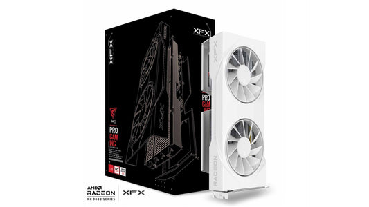 XFX Swift AMD Radeon RX 9060XT OC White Gaming Edition with 16GB GDDR6 HDMI 2xDP, AMD RDNA™ 4 (RX-96TSW16WQ)