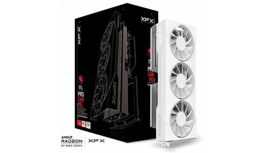 XFX Swift AMD Radeon RX 9060XT OC White Triple Fan Gaming Edition with 16GB GDDR6 HDMI 2xDP, AMD RDNA 4 (RX-96TS316W7)