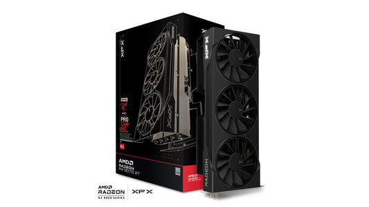 XFX Swift AMD Radeon RX 9070XT Triple fan Gaming Edition with 16GB GDDR6 HDMI 3xDP, AMD RDNA 4 (RX-97TSWF3B9)