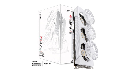 XFX Mercury AMD Radeon RX 9070XT OC White Magnetic Air Edition with RGB 16GB GDDR6 HDMI 3xDP, AMD RDNA 4 (RX-97TMARGW9)