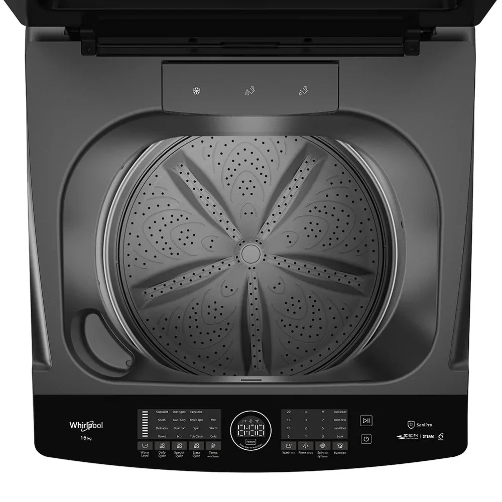 Whirlpool 15kg SaniPro Top Load Washing Machine Grey - VWHD1502IG