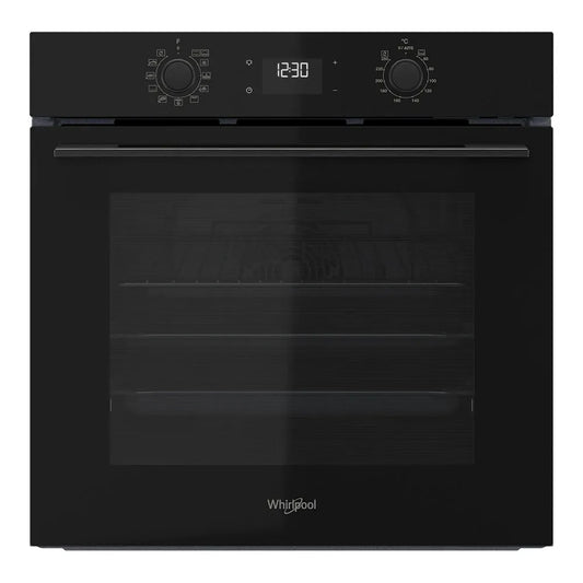 Whirlpool 60cm 71L Smart Hydrolytic 8-Function Built-In Oven Black with Telescopic Rails - W4OMK58HU1BAUS