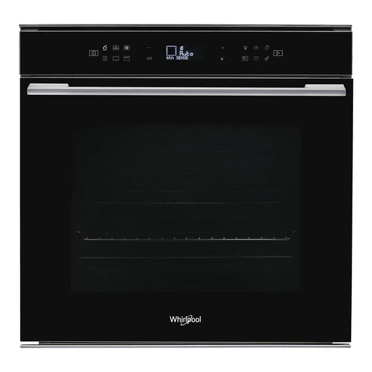 Whirlpool 60cm 73L 6th Sense 13-Function Pyrolytic Built-In Oven Black - W7OM44S1PBLAUS