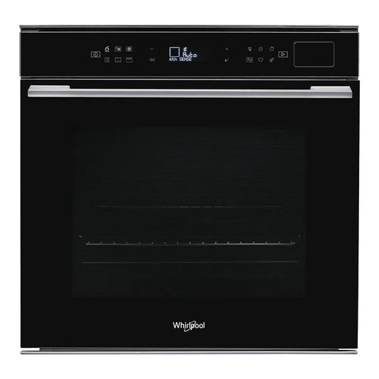 Whirlpool 60cm 73L 6th Sense 12-Function Pyrolytic Oven with SteamSense Black - W7OSPBLAUS