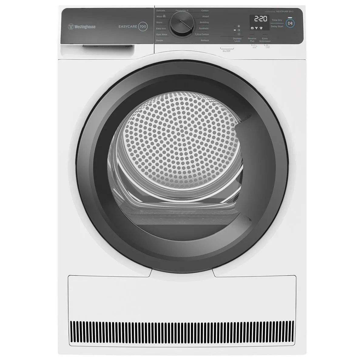 Westinghouse 9kg EasyCare 700 Series Heat Pump Dryer - White WDH904N7WA