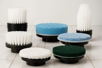Krapof Tough Scrub Excel Cordless Electric Scrubber with 7 Heads - WPKTUSCRUBXL-07