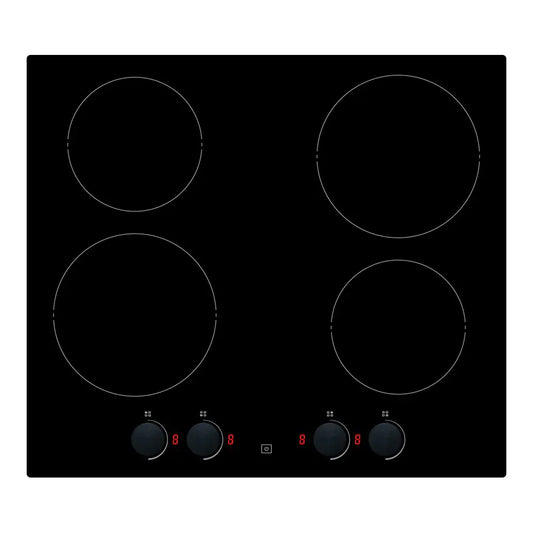 Whirlpool 60cm 4-Zone Ceramic Cooktop Black Glass with Knob Control - WRK6140AUS