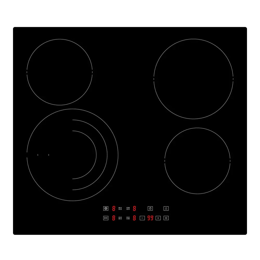 Whirlpool 60cm 4-Zone Ceramic Cooktop with Triple Zone Stop and Go and Child Lock - WRT6340AUS