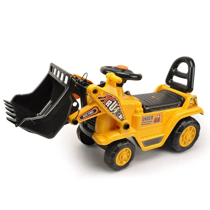 Lenoxx Ride-On Children's Digger with Gear Stick and Scoop Yellow - YD1004